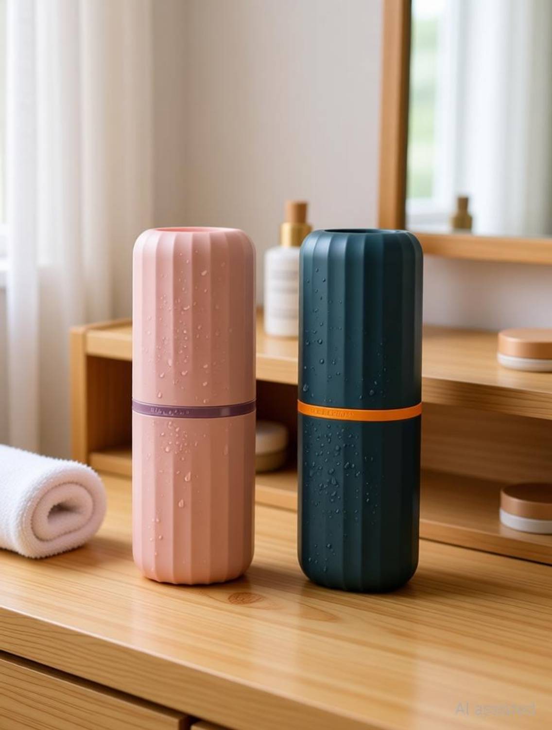 BELLERBIRD Pack Of 2 Multipurpose Traveling Holder Plastic Toothbrush Holder