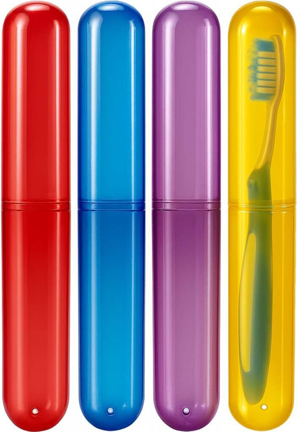 Image of PARAM DHYEY Toothbrush Container Toothbrush Cap, Caps, Cover, Covers, Case (Pack of 4) Plastic Toothbrush Holder