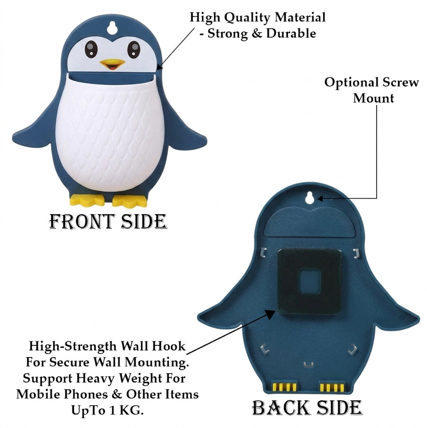 Image of LAYON Pack of 4 Penguin Toothbrush Holder /Storage Organizer in Matte Finish Plastic Toothbrush Holder