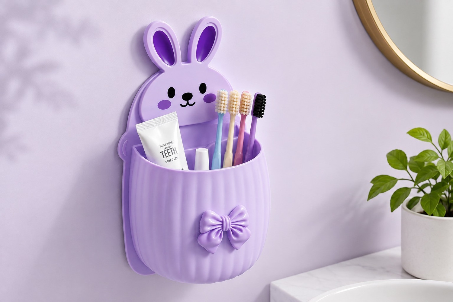 Image of BELLERBIRD MultiPurpose Plastic Toothbrush Holder