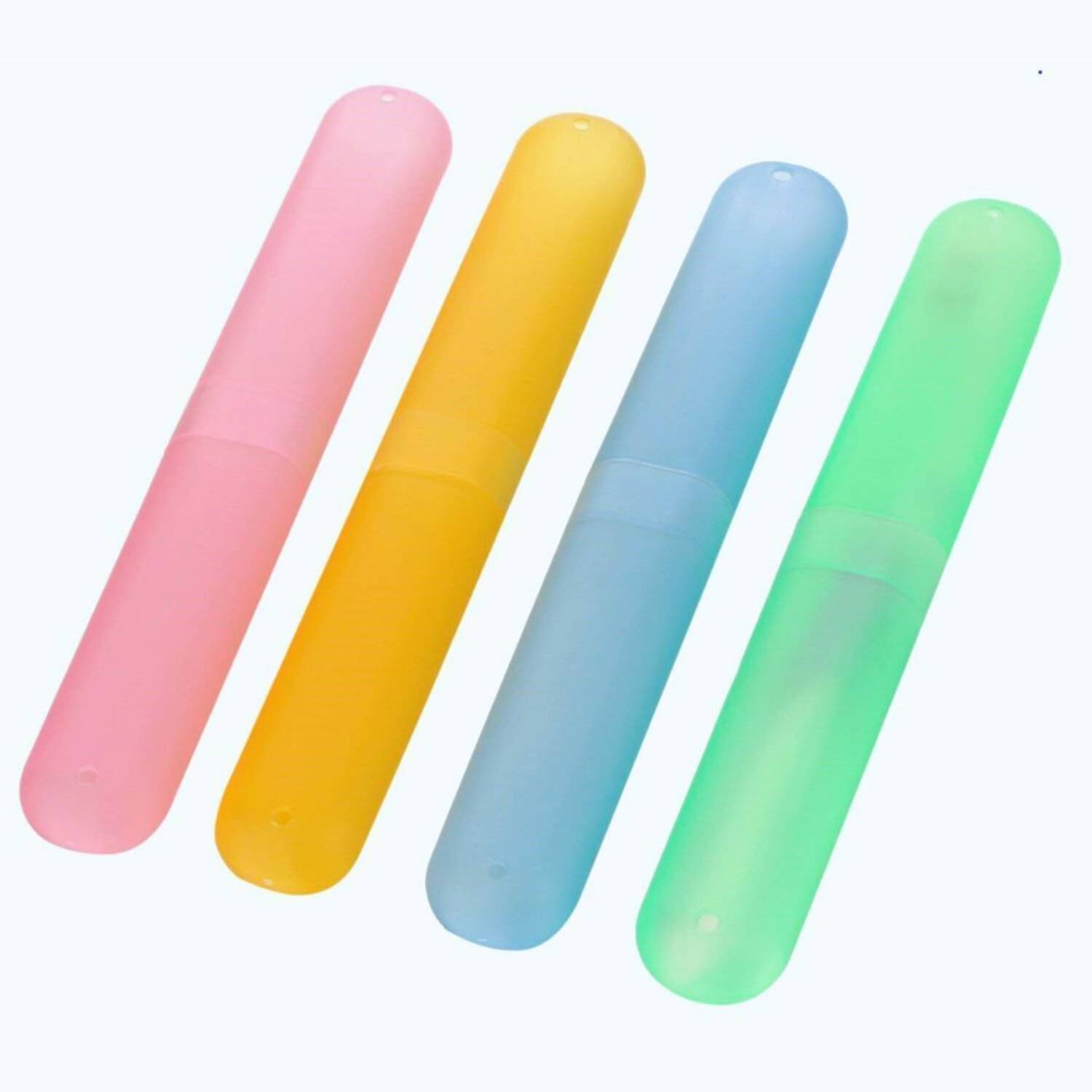 AnjaniputrA Toothbrush Holder Cover Case Storage Box Capsule Shape for Travelling Portable Plastic Toothbrush Holder