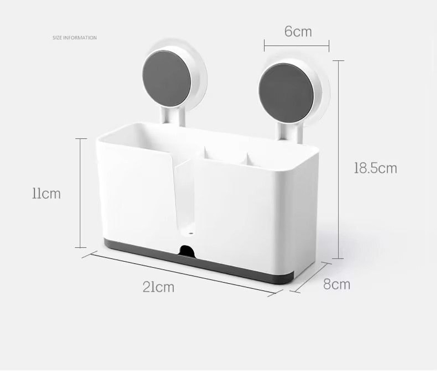 Image of RLEEDIPOLLP Double Toothbrush Holder Plastic Toothbrush Holder