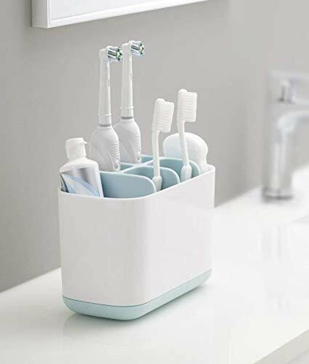 Biltoxi Multipurpose Storage Holder Stand for Kitchen & Bathroom Toothbrush Caddy Plastic Toothbrush Holder