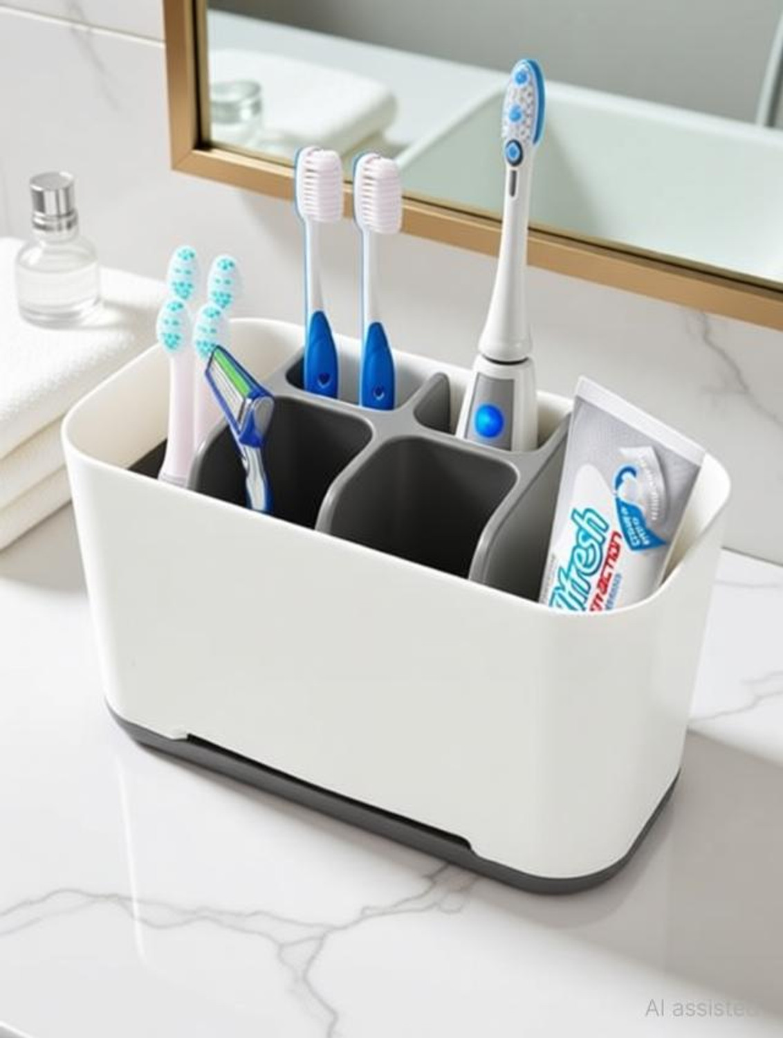 Image of BELLERBIRD Multipurpose Storage Stand for KITCHEN & BATHROOM Plastic Toothbrush Holder