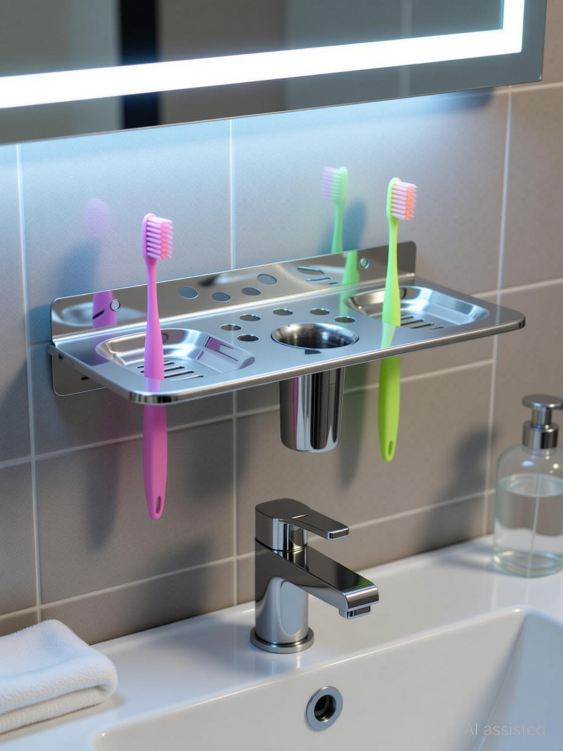 Image of SOCHEP Stainless Steel Toothbrush Holder