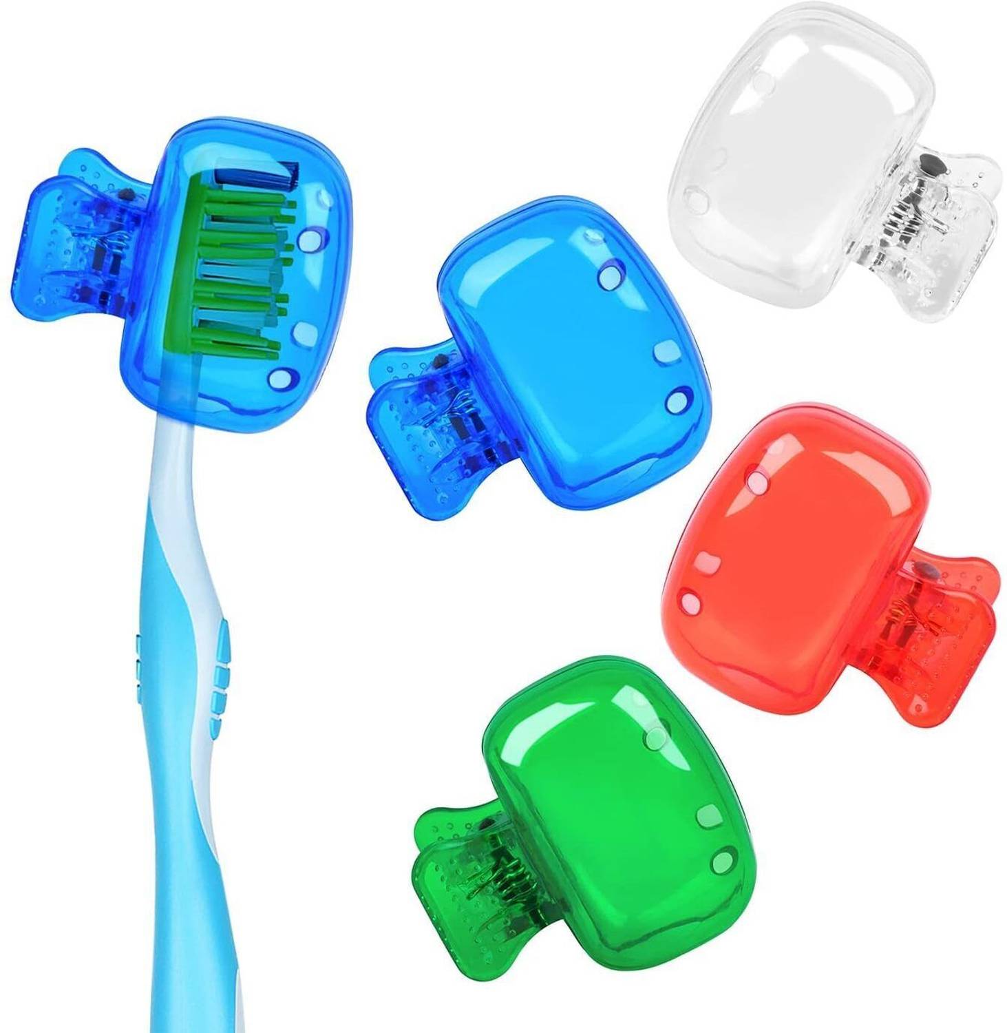 AK10ZONE Toothbrush Head Cover with Clip Plastic Toothbrush Holder