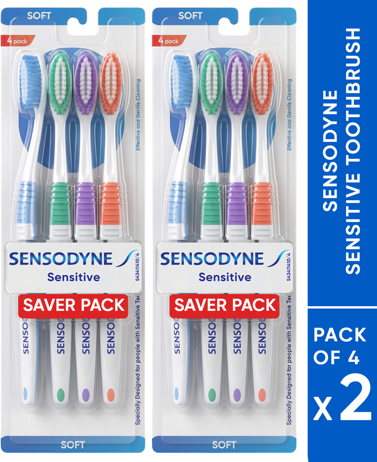 Image of Sensodyne Toothbrush Sensitive tooth brush with soft rounded bristles Soft Toothbrush