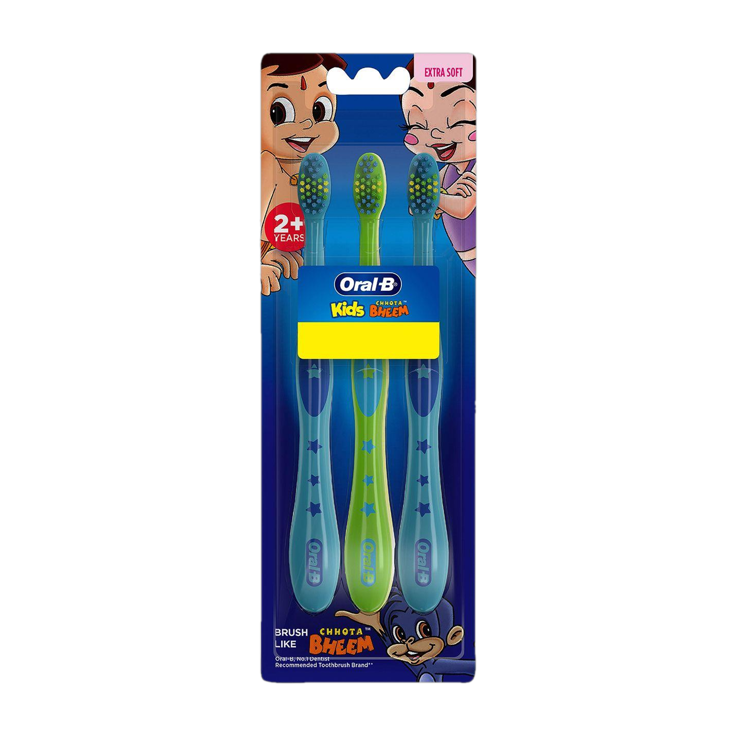 Oral-B Kids Chotta Bheem Toothbrush, Pack of 3, Age 2+ - Image 1