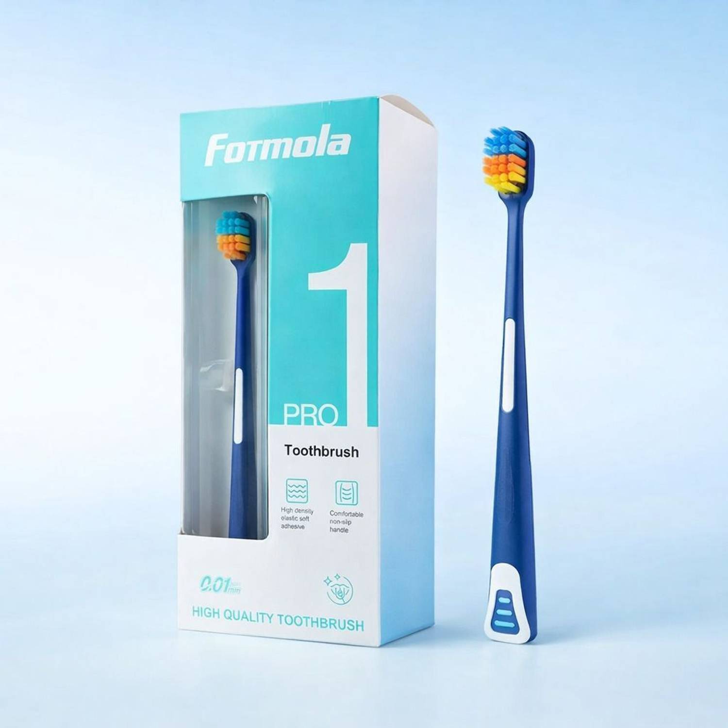 AK10ZONE 2 In 1 Soft Bristle Toothbrush With Tongue Cleaner Scraper Soft Toothbrush
