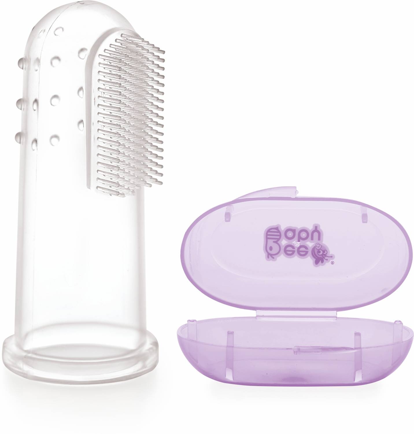 Beebaby Silicone Finger Brush with Carry Case Ultra Soft Toothbrush