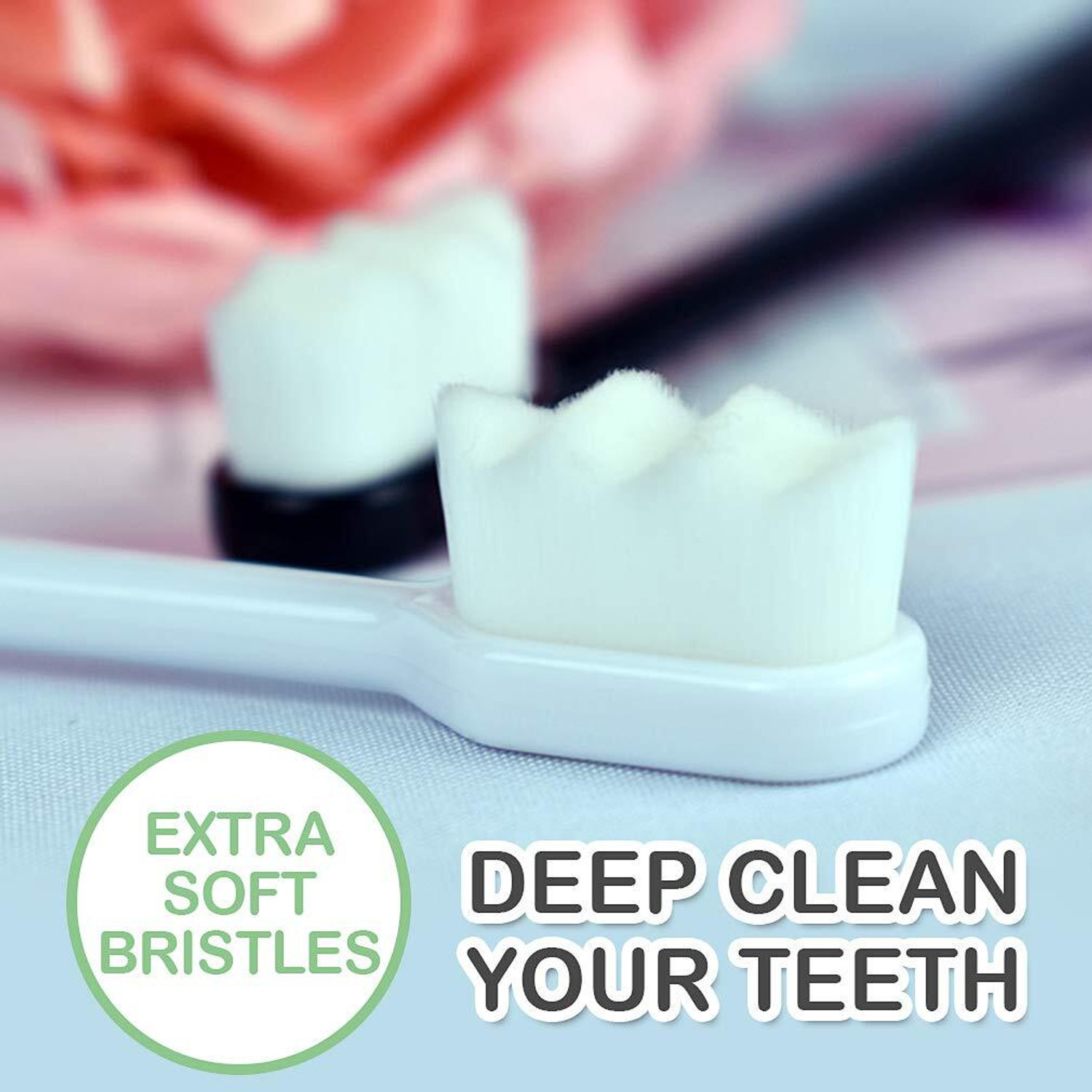 Image of Mith Extra Soft Toothbrush Set, Ultra Soft Micro-Nano Bristled For Sensitive Gums Extra Soft Toothbrush