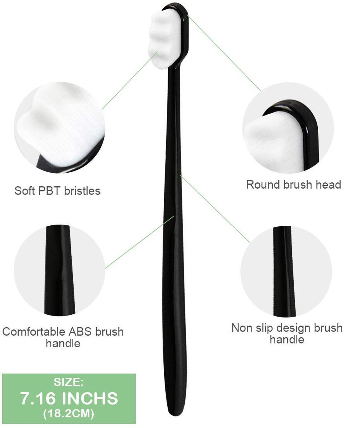 Image of Mith Extra Soft Toothbrush Set, Ultra Soft Micro-Nano Bristled For Sensitive Gums Extra Soft Toothbrush
