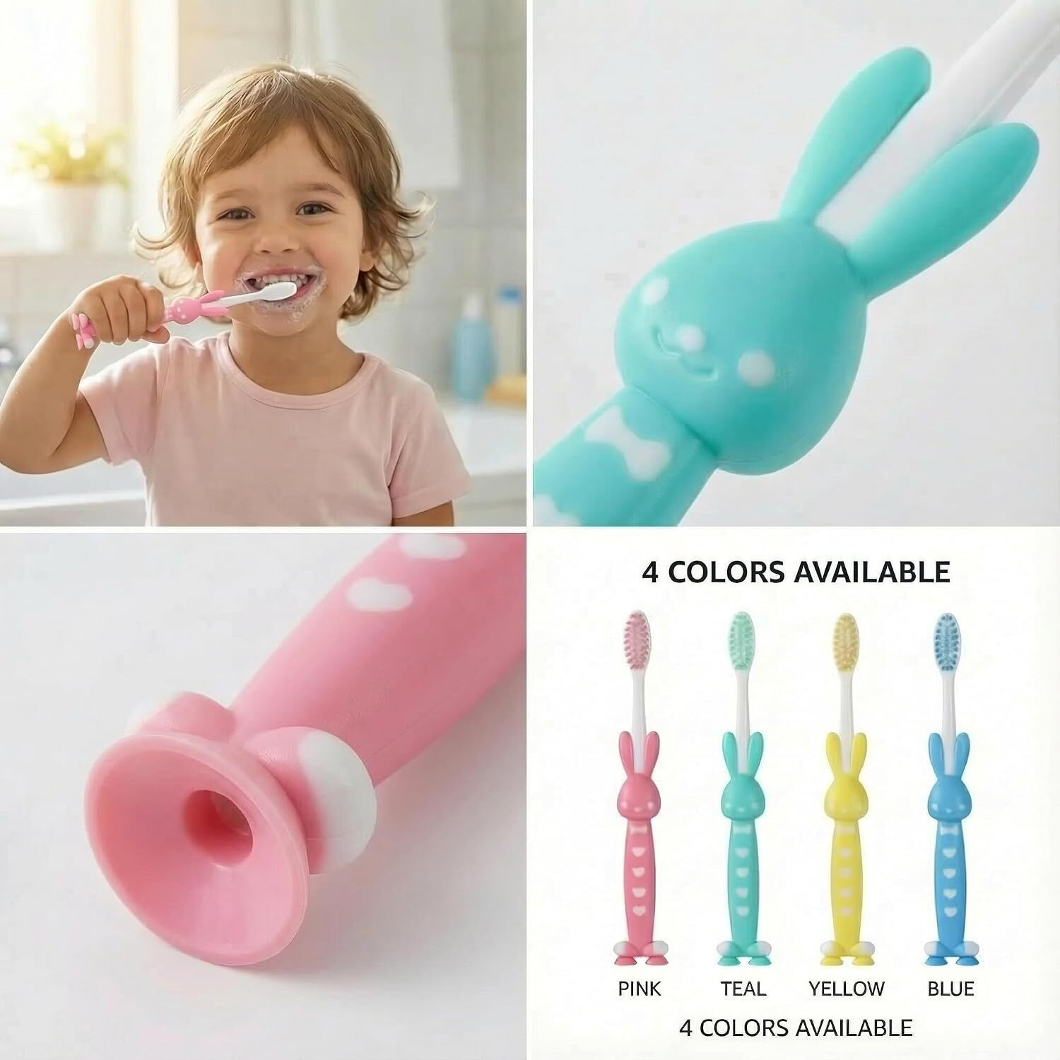 Image of RGV Bunny Kids Toothbrush Set PACK OF 4 Ultra Soft Toothbrush