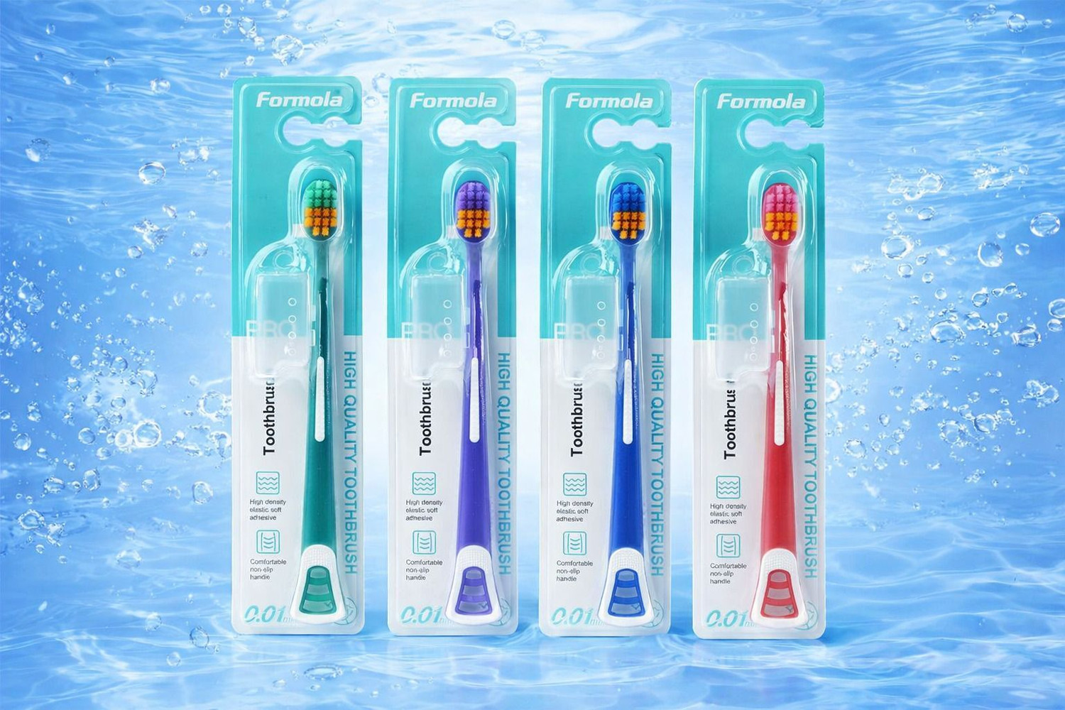 Image of AK10ZONE 2 In 1 Soft Bristle Toothbrush With Tongue Cleaner Scraper Soft Toothbrush
