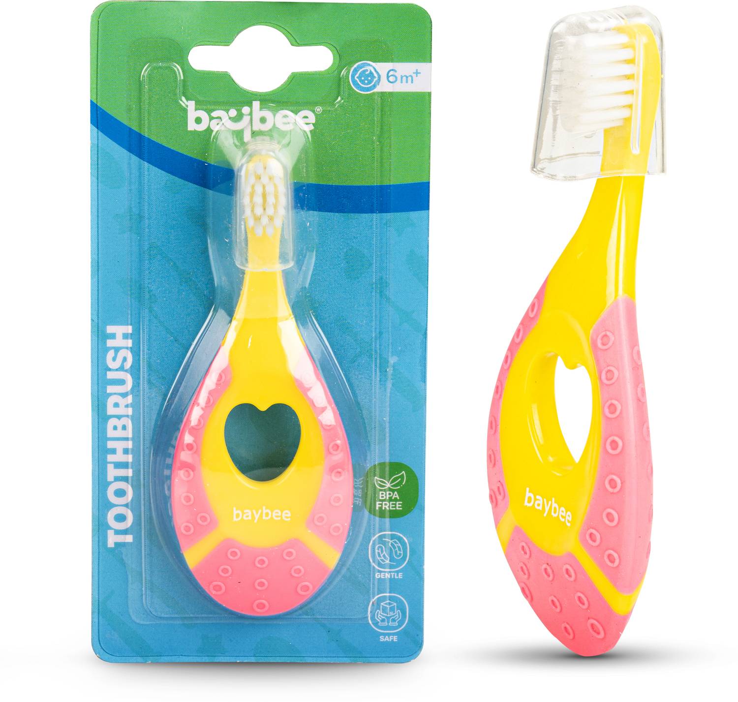 baybee Ultra Soft Infant Baby Training Toothbrush Set with Soft Bristles Easy Grip Pink Ultra Soft Toothbrush