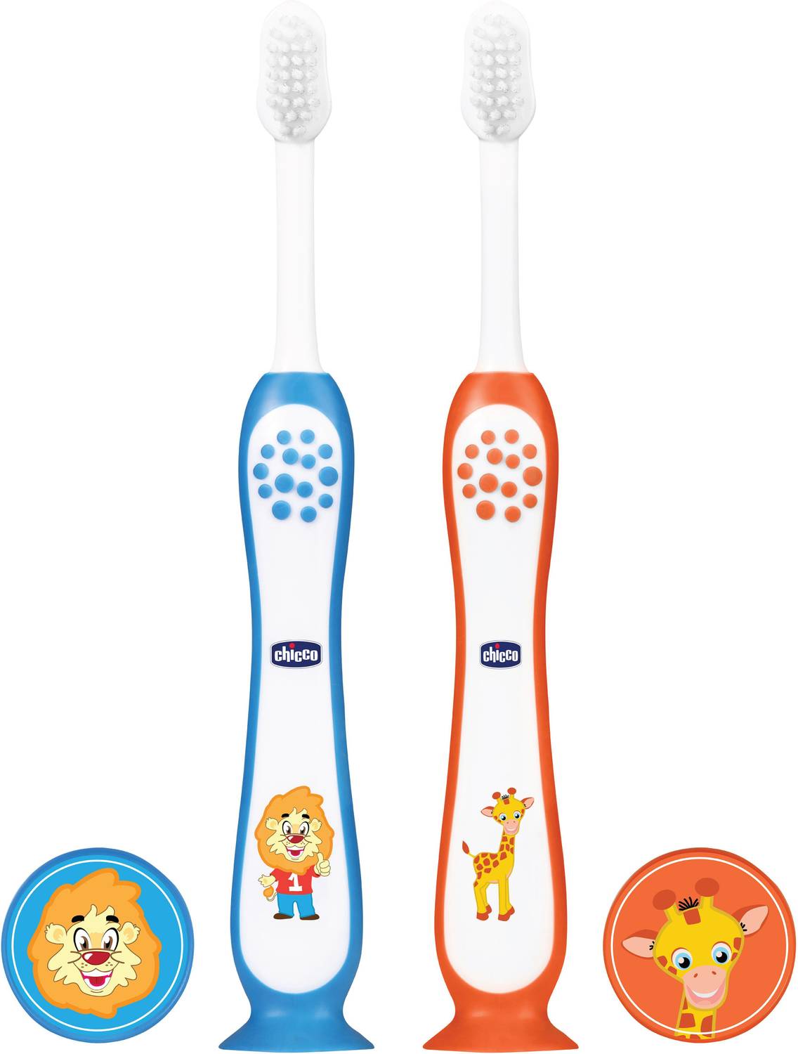 Chicco Ultra Set Blue + Orange 3Y-8Y (BPA Free) Ultra Soft Toothb