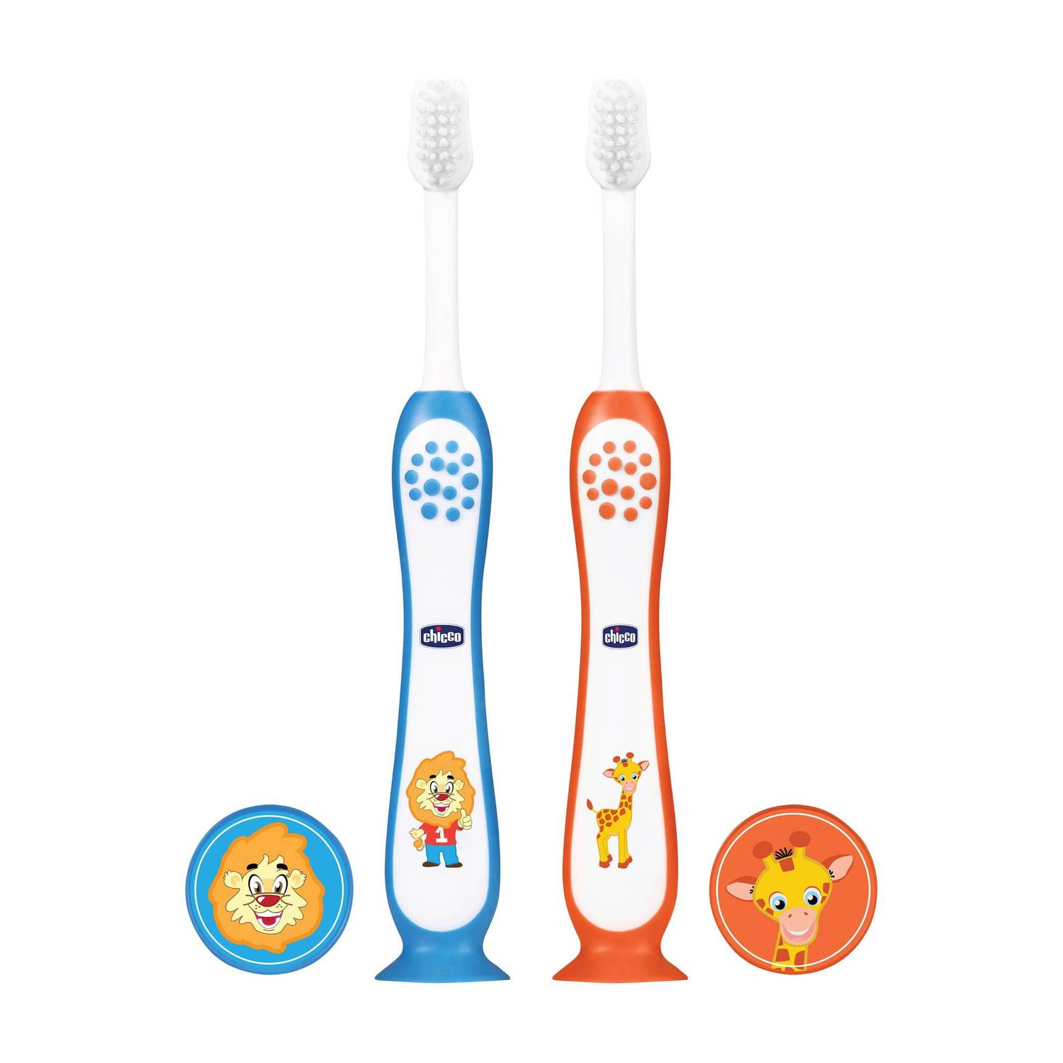 Chicco Ultra Set Blue + Orange 3Y-8Y (BPA Free) Ultra Soft Toothbrush