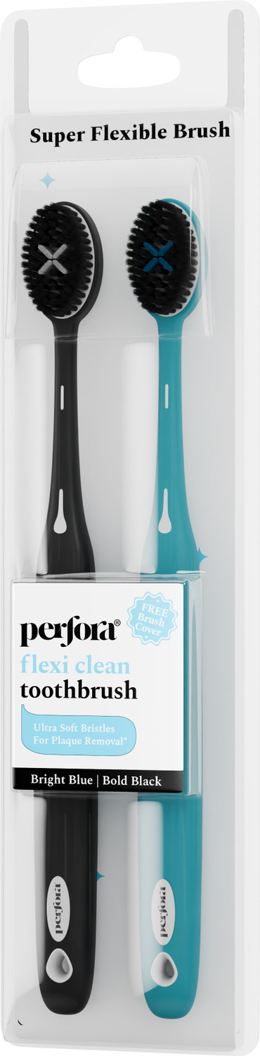 Perfora Flexi Toothbrush For Kids & Adults, With Charcoal-Infused Bristles, Extra Soft Toothbrush