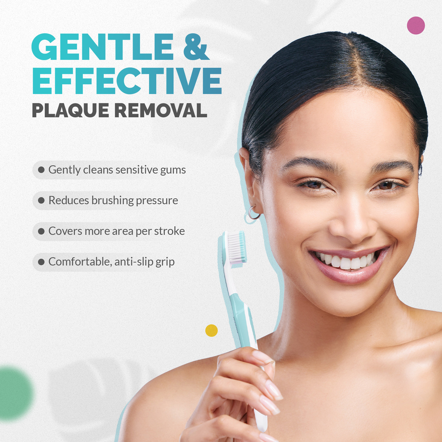 Image of Enshine Advance Clean Toothbrush with Ultra Soft Bristles Tongue Cleaner Enamel Safe Ultra Soft Toothbrush