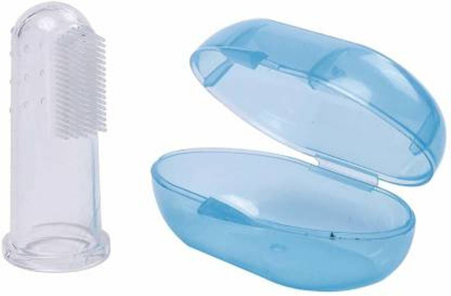 Image of ARUNHINA Silicon Baby Finger Toothbrush , Baby Finger Brush Tongue Cleaner with storage box Ultra Soft Toothbrush