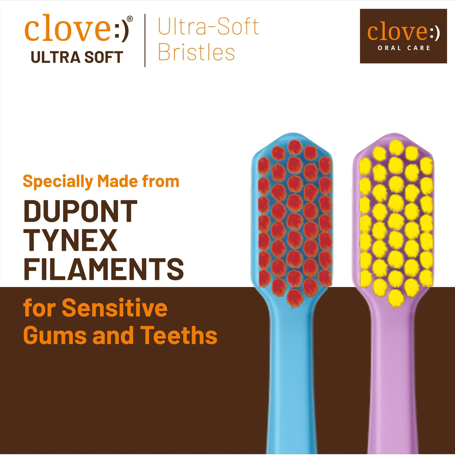 Image of Clove 4160 Bristles Toothbrush for Sensitive Teeth & Gums Ultra Soft Toothbrush