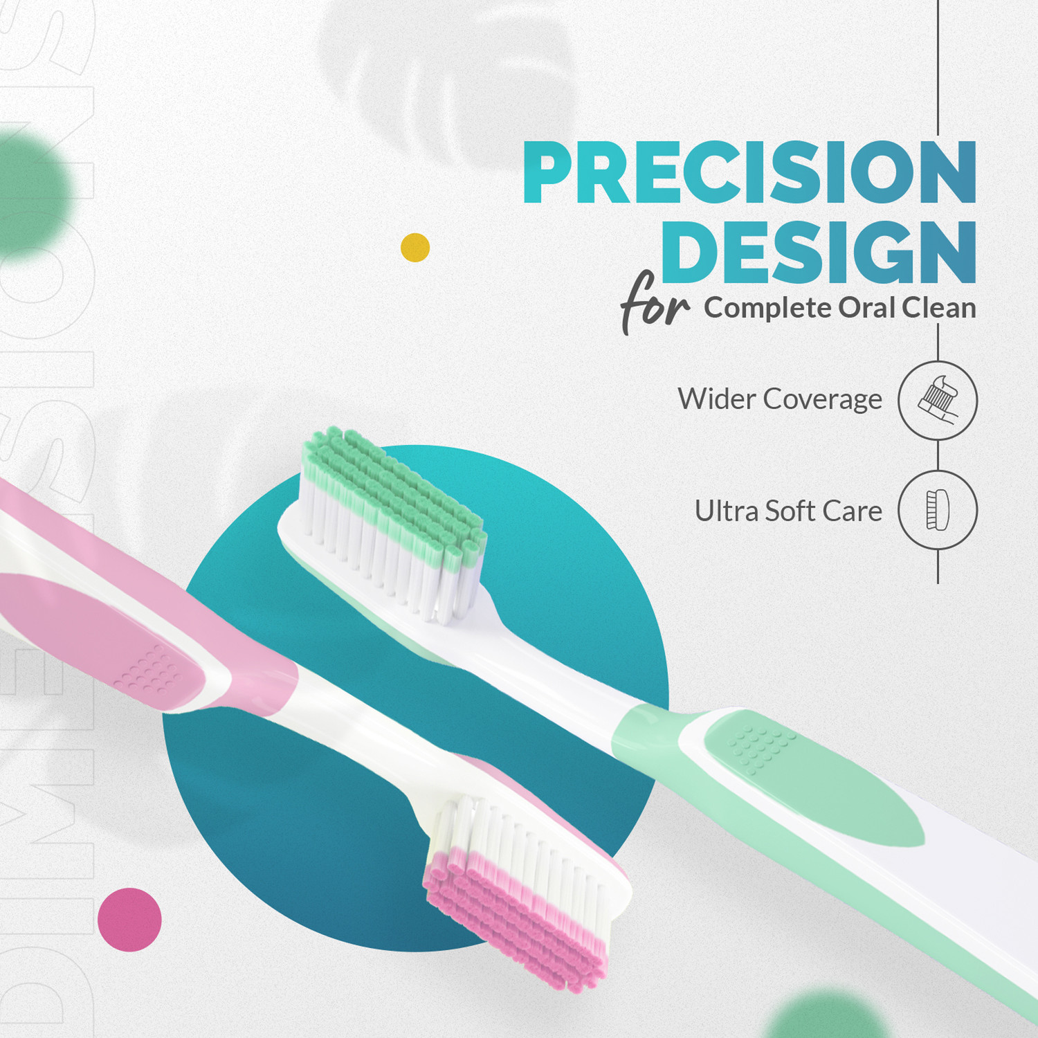 Image of Enshine Advance Clean Toothbrush with Ultra Soft Bristles Tongue Cleaner Enamel Safe Ultra Soft Toothbrush