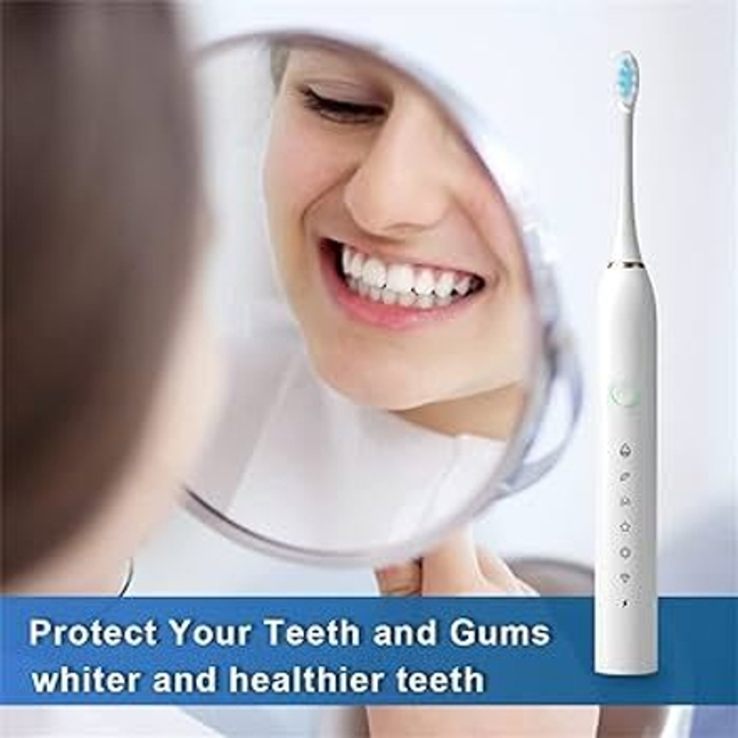 Image of RGV Premium Quality 6 Mode USB Rechargeable Electric Toothbrush with IPX7 Waterproof Ultra Soft Toothbrush