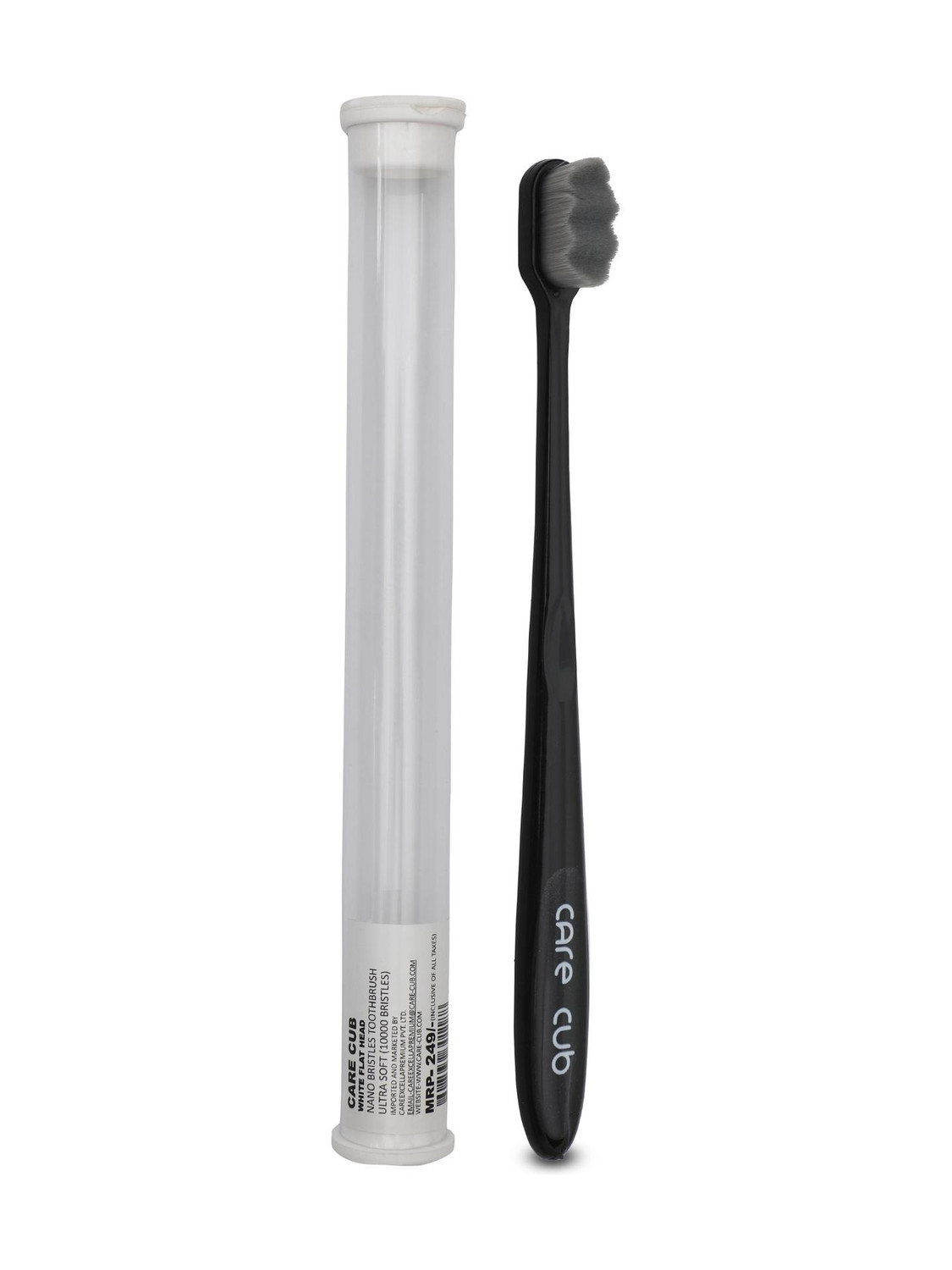 Image of CARE CUB Black ZigZag Nano10000 Bristle BPA Free Effect For Sensitive Teeth OralGum Ultra Soft Toothbrush