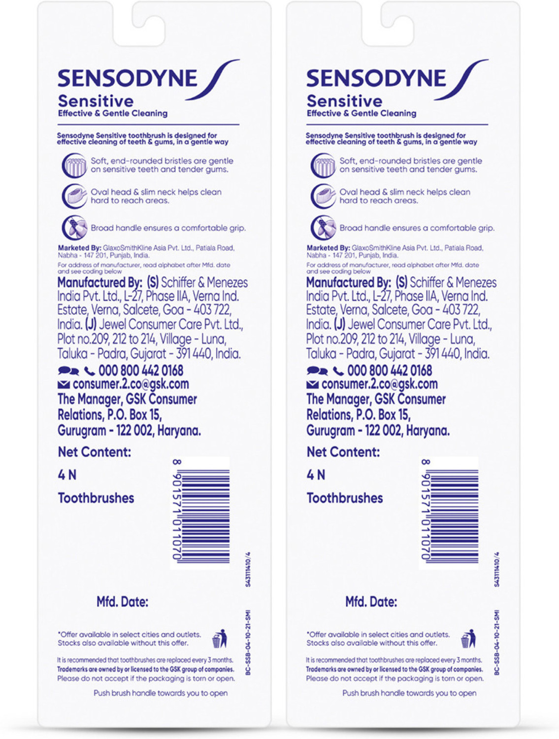 Image of Sensodyne Toothbrush Sensitive tooth brush with soft rounded bristles Soft Toothbrush