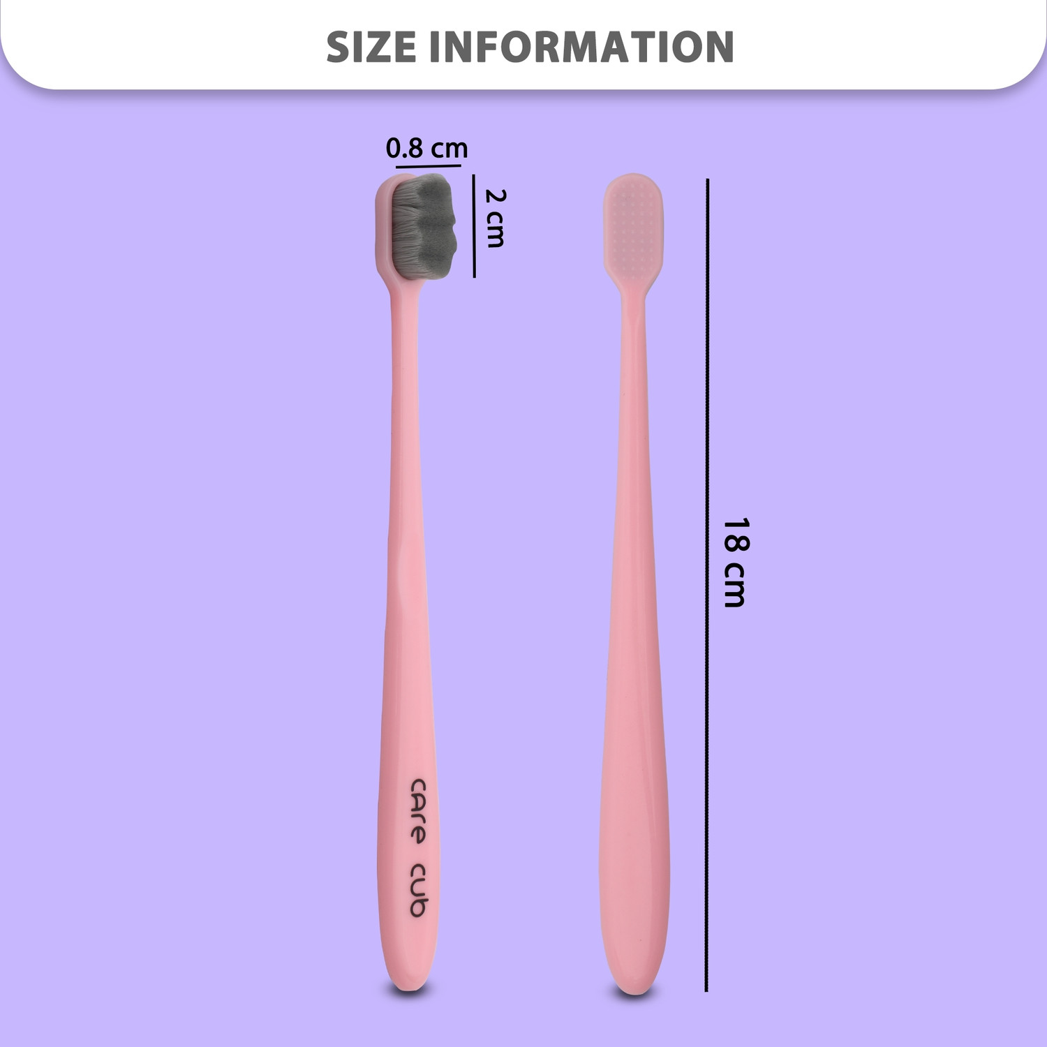 Image of CARE CUB Multicolour ZigZag Nano10000 Bristle BPA Free Effect For Sensitive Teeth Ultra Soft Toothbrush