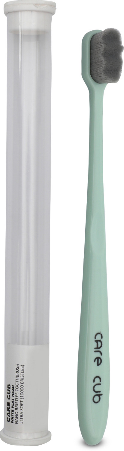 Image of CARE CUB Green ZigZig Nano10000 Bristle Good Cleaning Effect For Sensitive teeth oralGum Ultra Soft Toothbrush