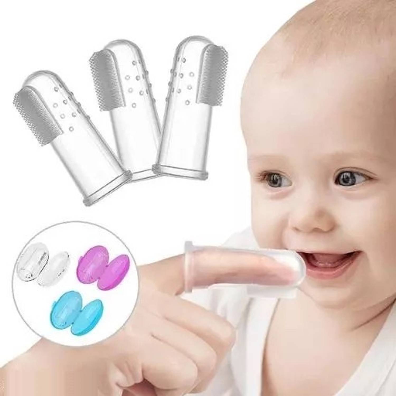 alku Baby Finger Toothbrush Reusable Silicon Made Food Grade Qual