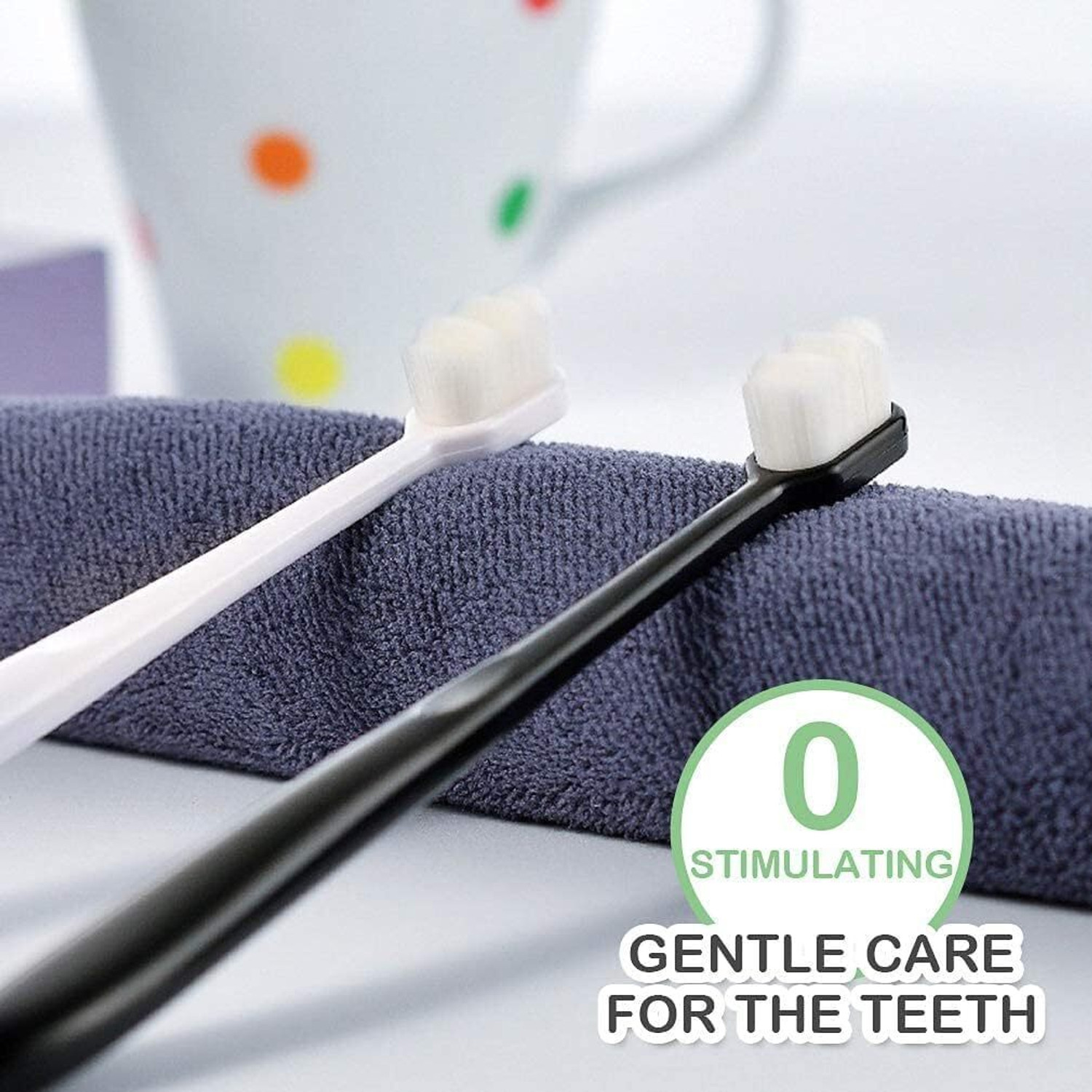 Image of ICPA Toothbrush for Sensitive Gums, Micro Fur Manual Toothbrush with 20000 Soft Floss Ultra Soft Toothbrush
