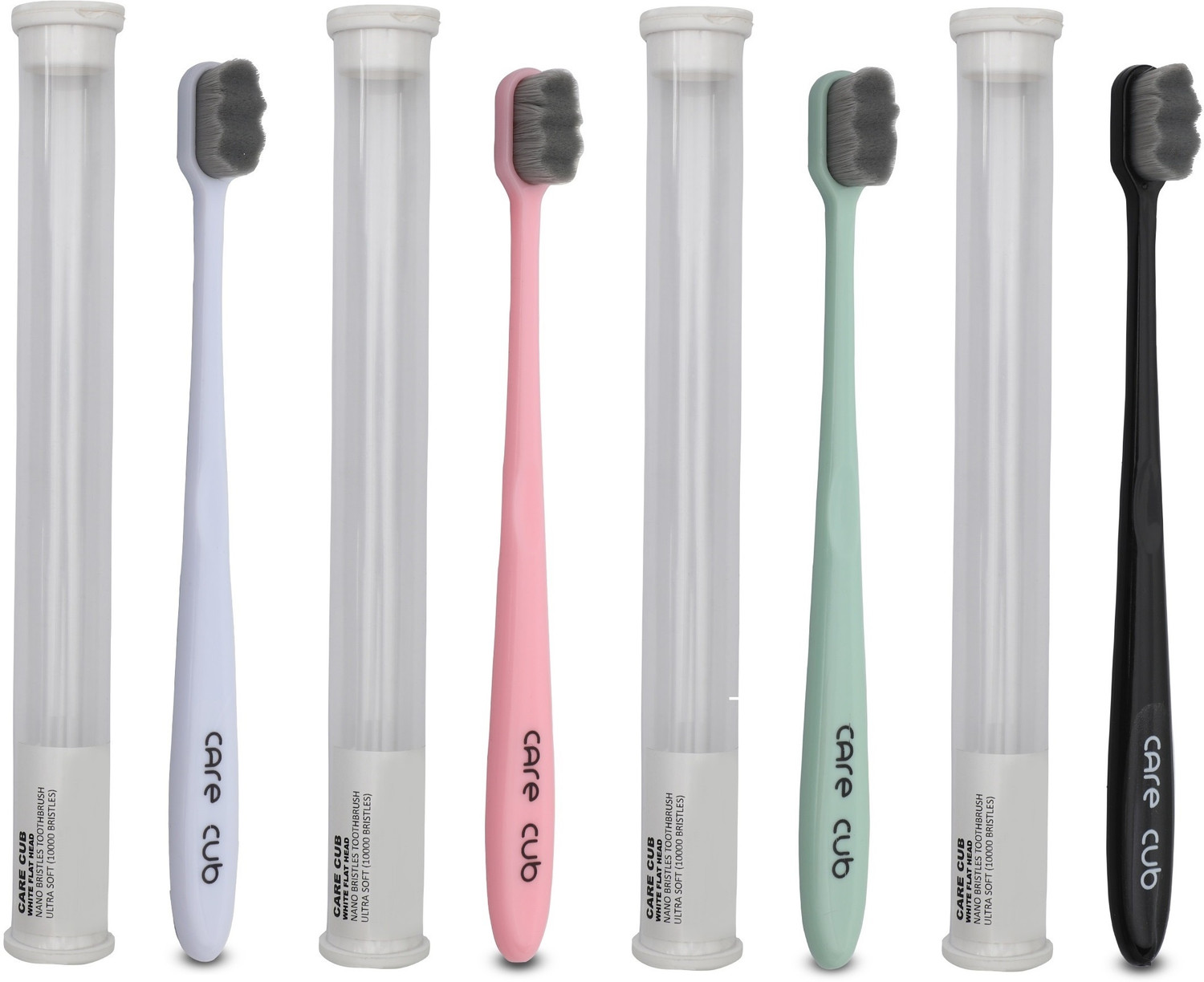 Image of CARE CUB Multicolour ZigZag Nano10000 Bristle BPA Free Effect For Sensitive Teeth Ultra Soft Toothbrush