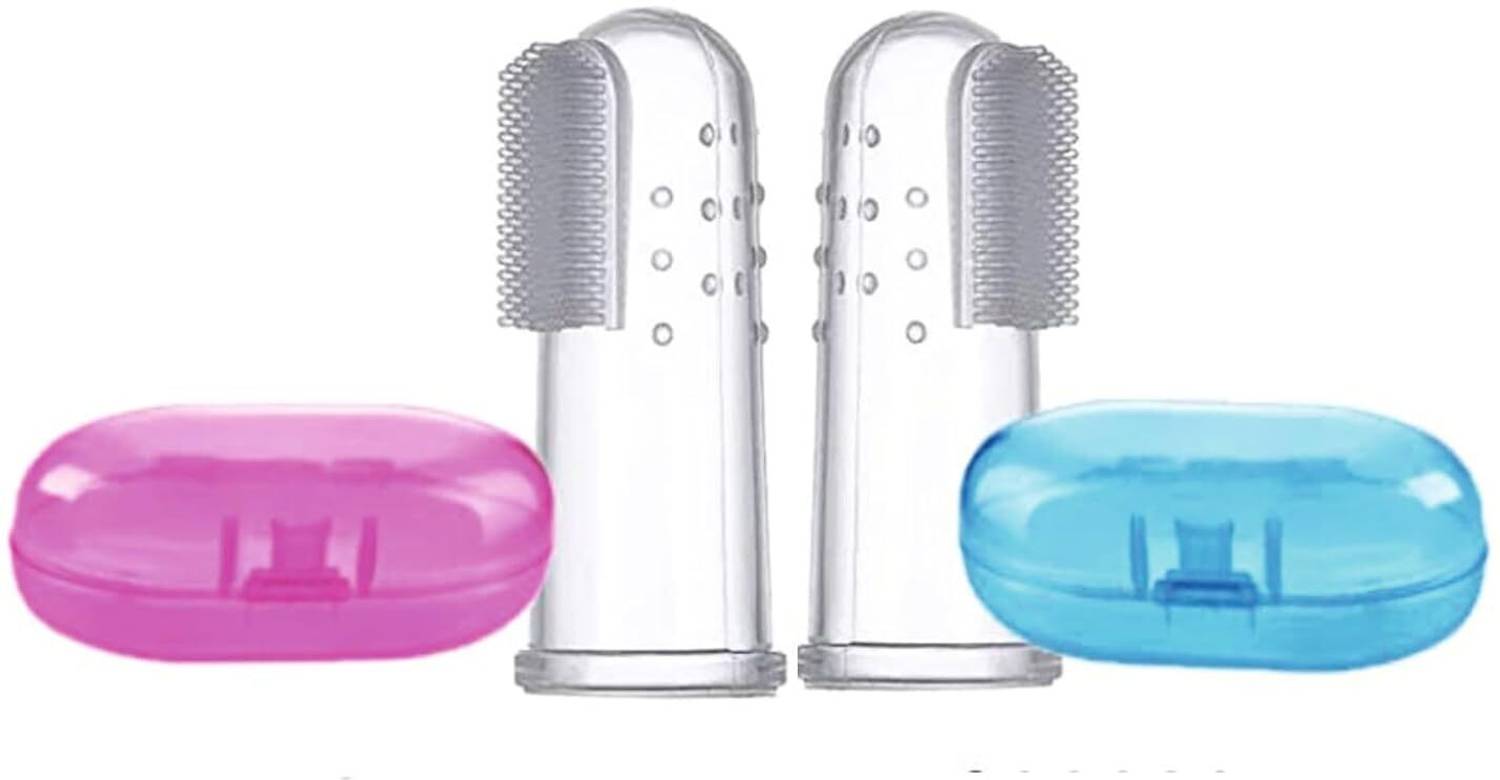 GHLARJAISA Silicon Baby Finger ToothBrush Great for Massaging & C