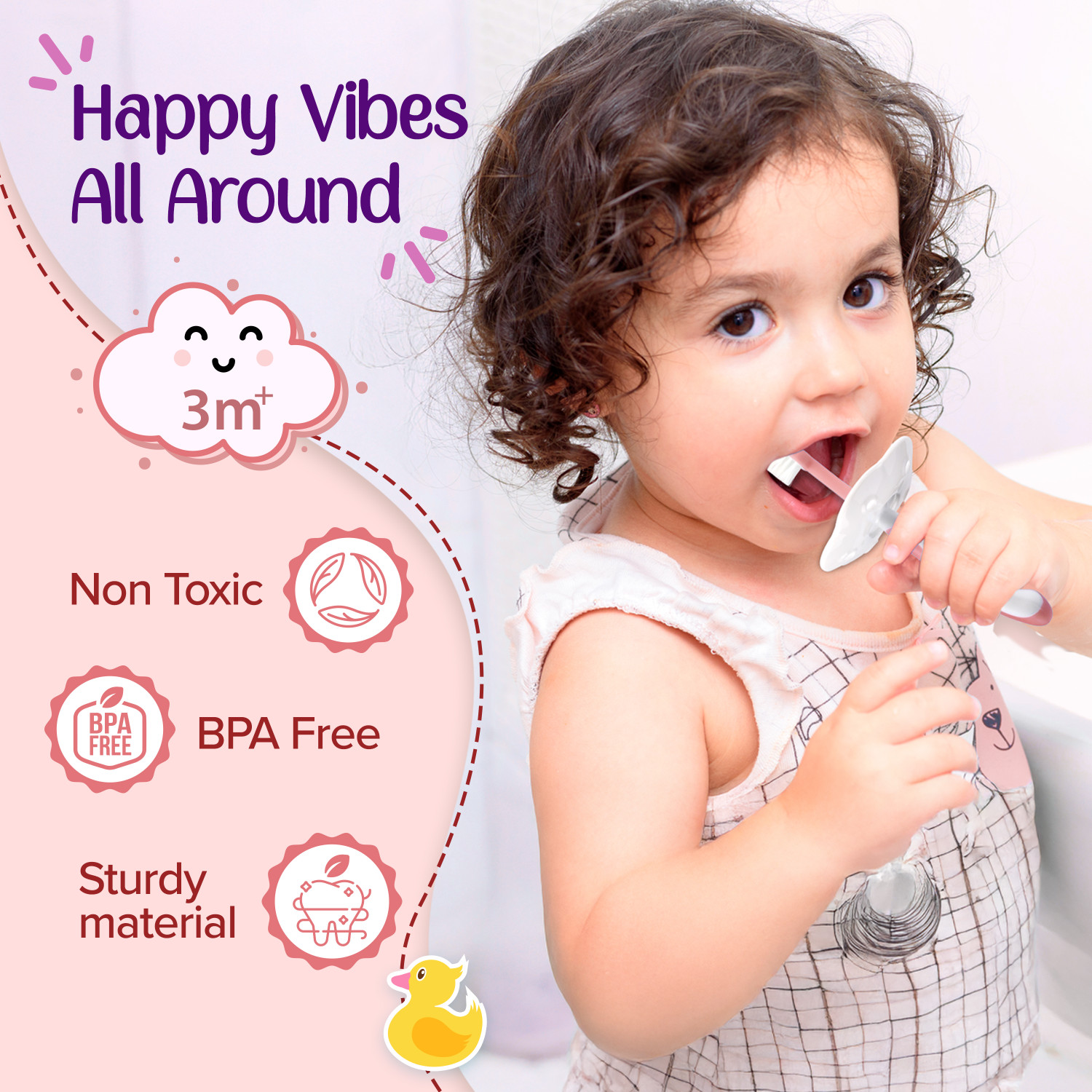 Image of LuvLap Baby Training Toothbrush Set with Anti Choking Shield, Teeth Tongue Cleaner, Extra Soft Toothbrush