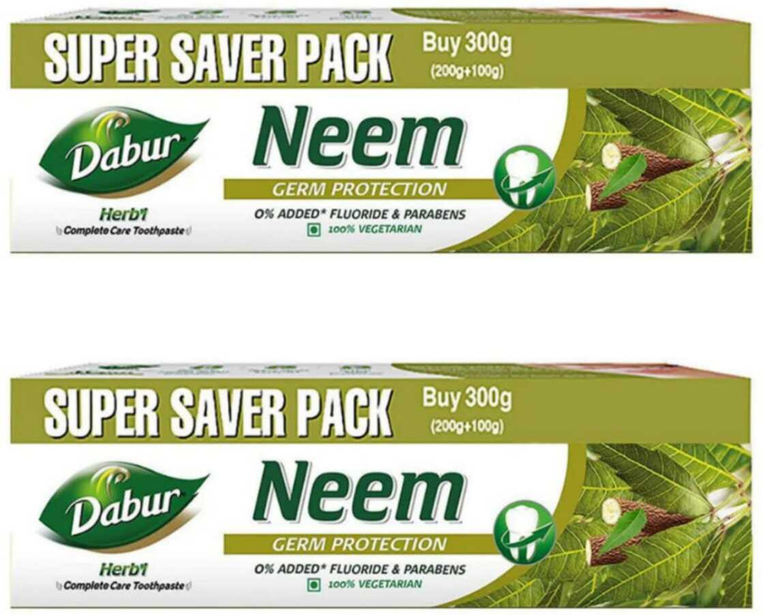 Image of Dabur Herbal Neem Complete Care Germ Protection Toothpaste 300gm 2pc Toothpaste