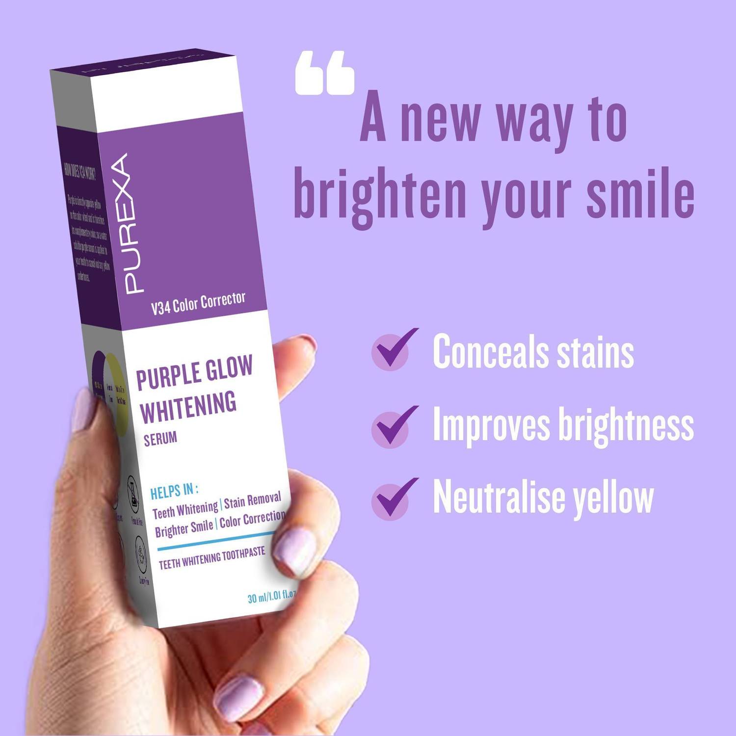 PUREXA Purple Teeth Whitening Toothpaste Serum Pack of 2 - Image 4