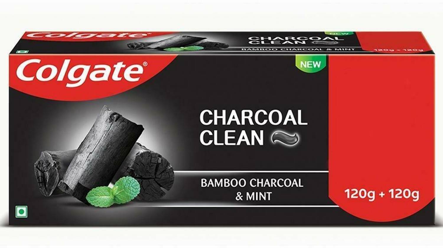 Colgate Charcoal Clean, Bamboo Clean Pack of 2 · 110 g (220 g total)