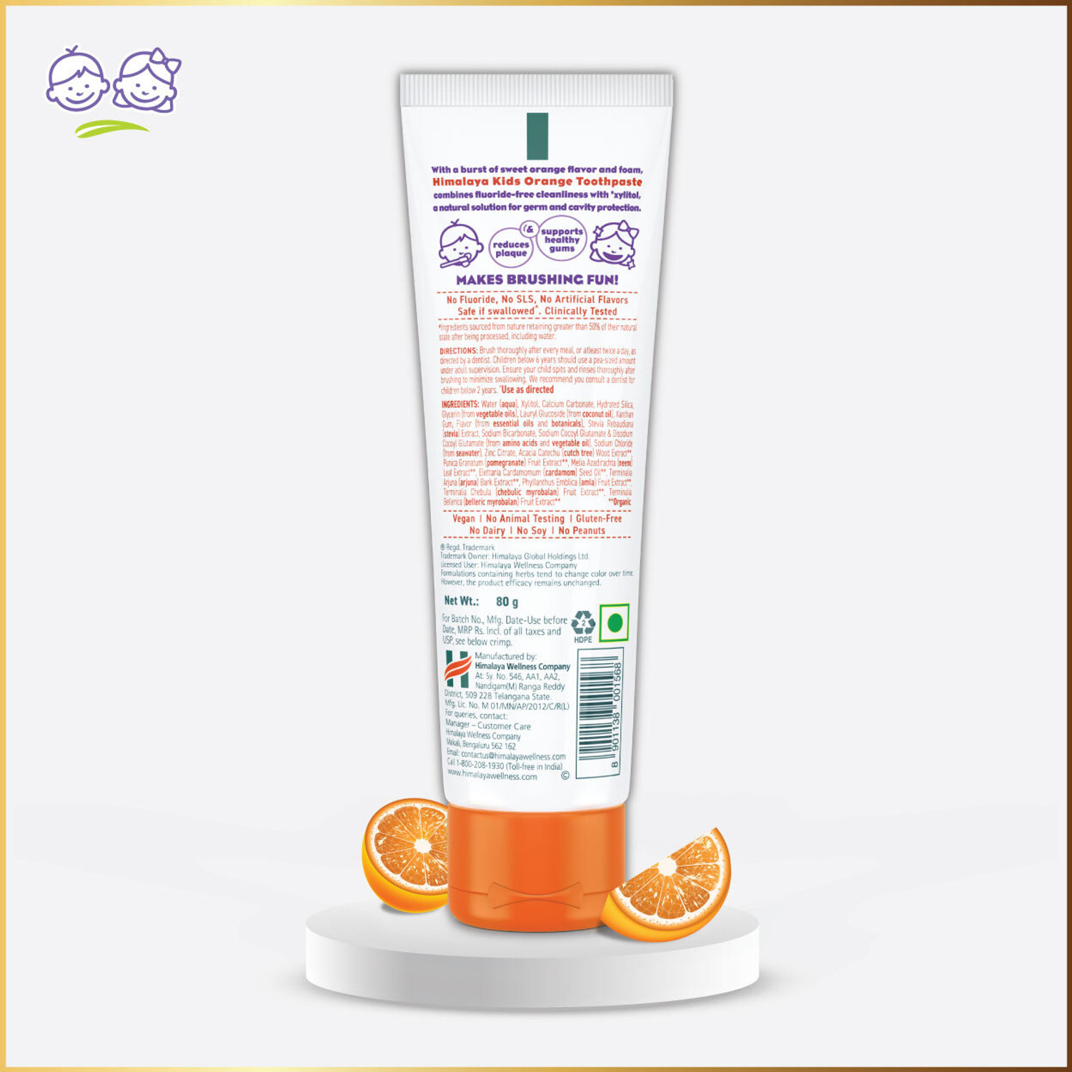 Image of HIMALAYA Kids Orange Toothpaste