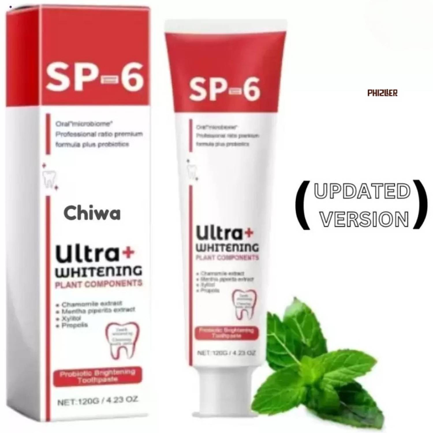 PHIZLLER SP-6 Bamboo Charcoal Whitening Toothpaste Organic Deto