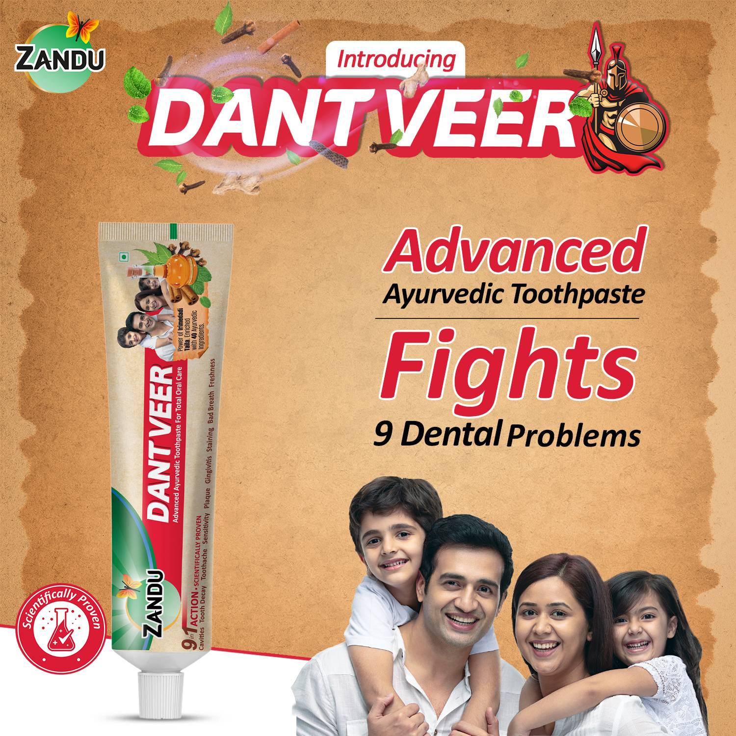 ZANDU Dantveer Irimedadi Oil 9-in-1 Protection Toothpaste 400 g - Image 3