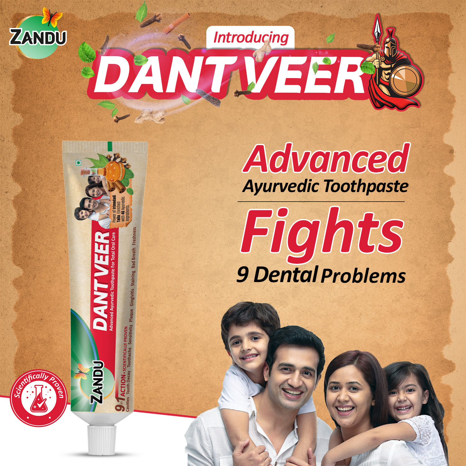 Image of ZANDU Dantveer Irimedadi Oil 9-in-1 Protection Toothpaste (600 g)