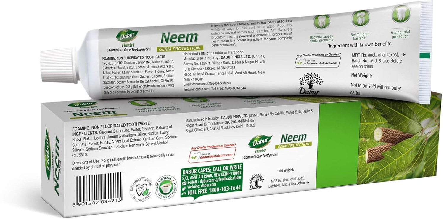 Image of Dabur Herb'l Neem Germ Protection Toothpaste Toothpaste