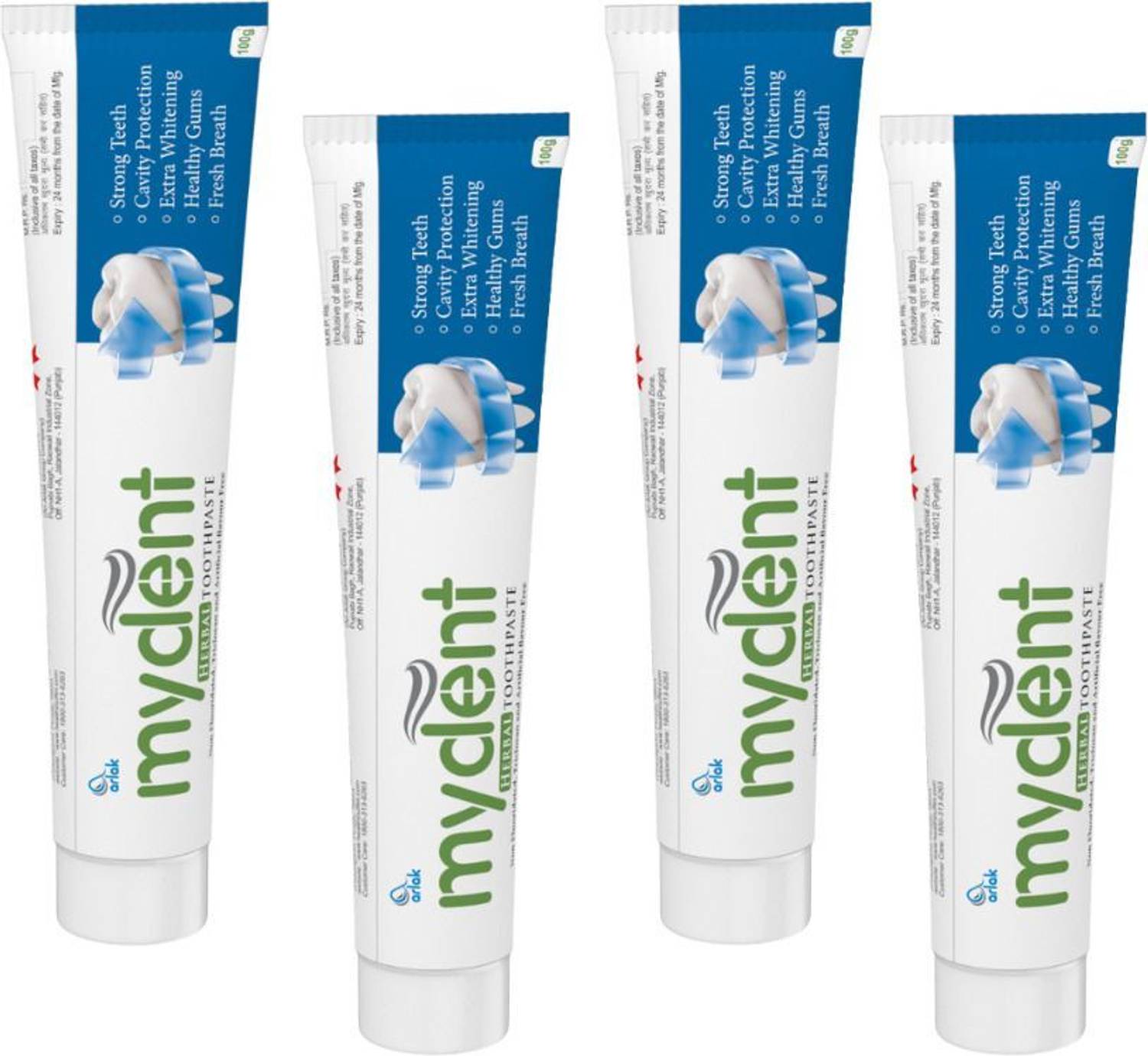 arlak Mydent Herbal Toothpaste for strong teeth, Cavity Protection Toothpaste