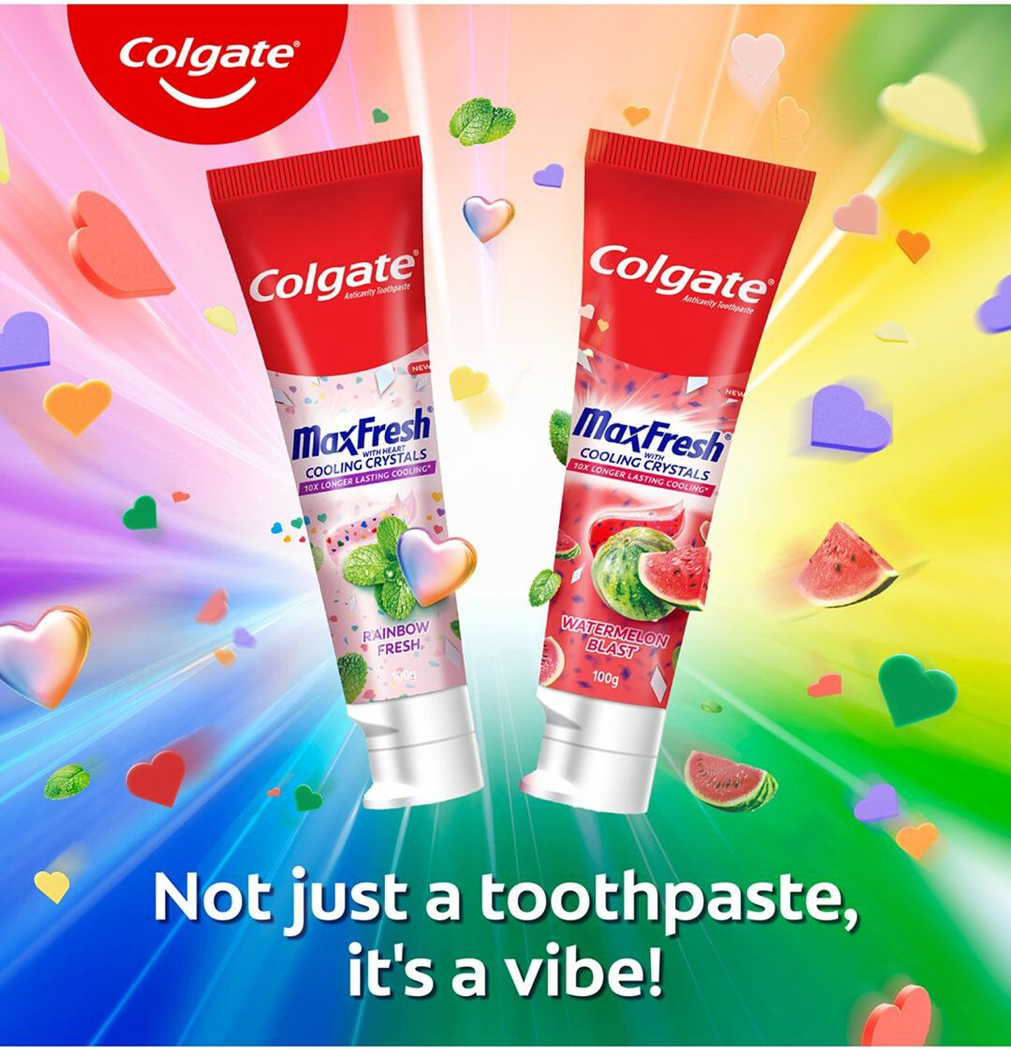 Image of Colgate MaxFresh Rainbow Triple Mint Gel Toothpaste