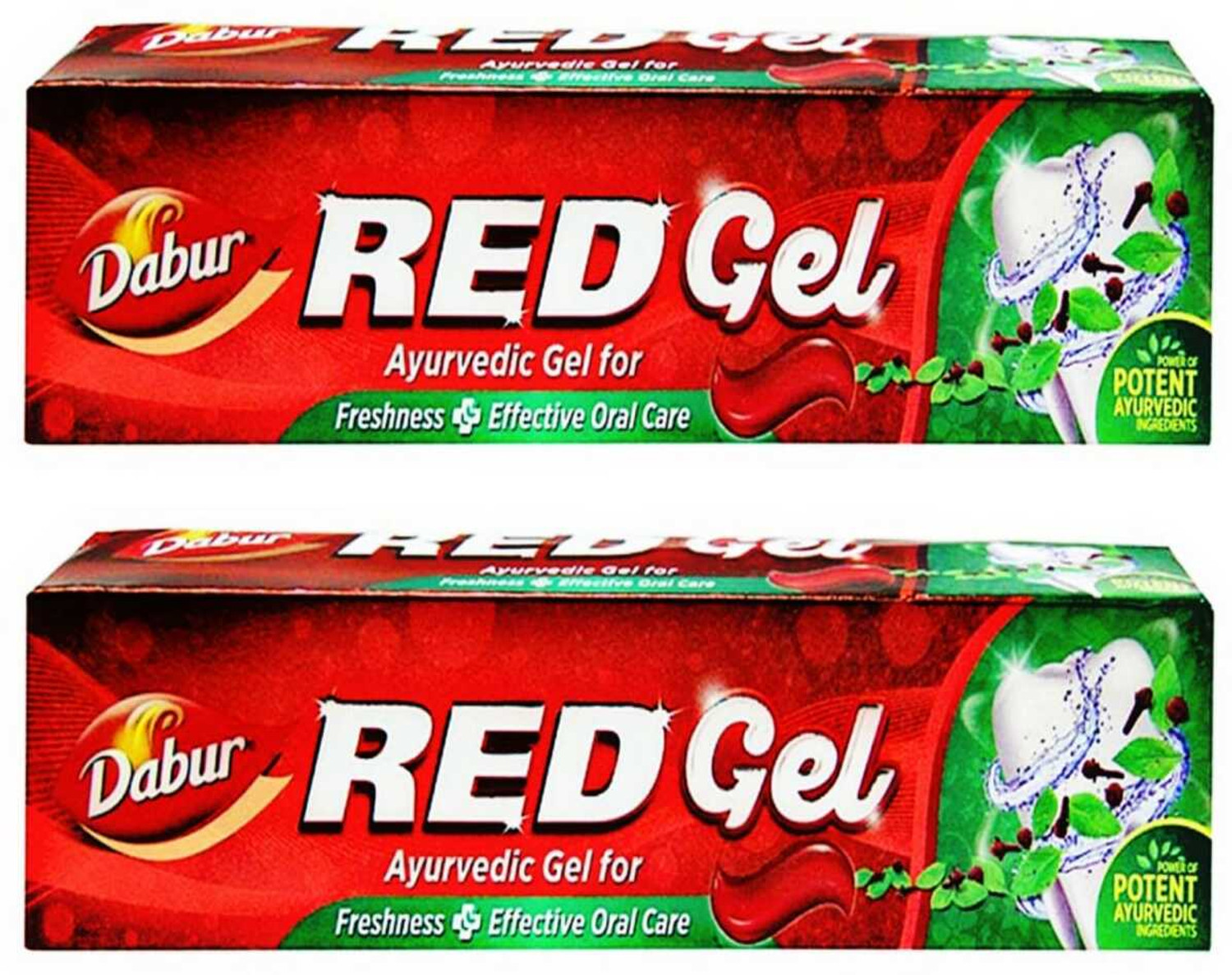 Image of Dabur Red Gel Ayurvedic Gel For Freshness Effective Oral Care 150gm 2pc Toothpaste