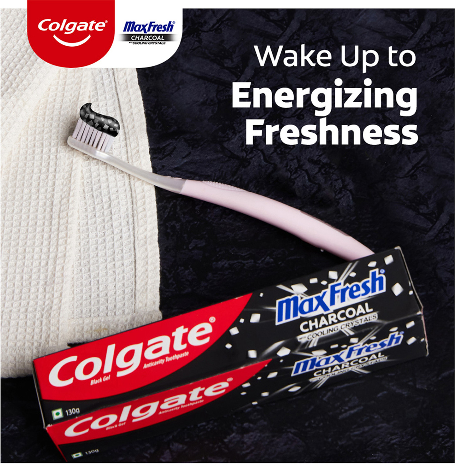Image of Colgate MaxFresh Toothpaste, Black Gel Tooth Paste with Charcoal 390 gm Toothpaste