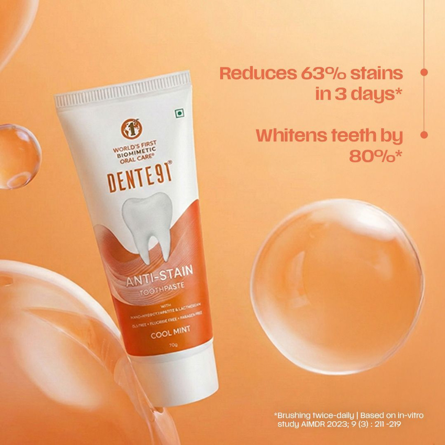 Image of DENTE91 Anti-Stain Expert for Stain Removal & Teeth Whitening Toothpaste