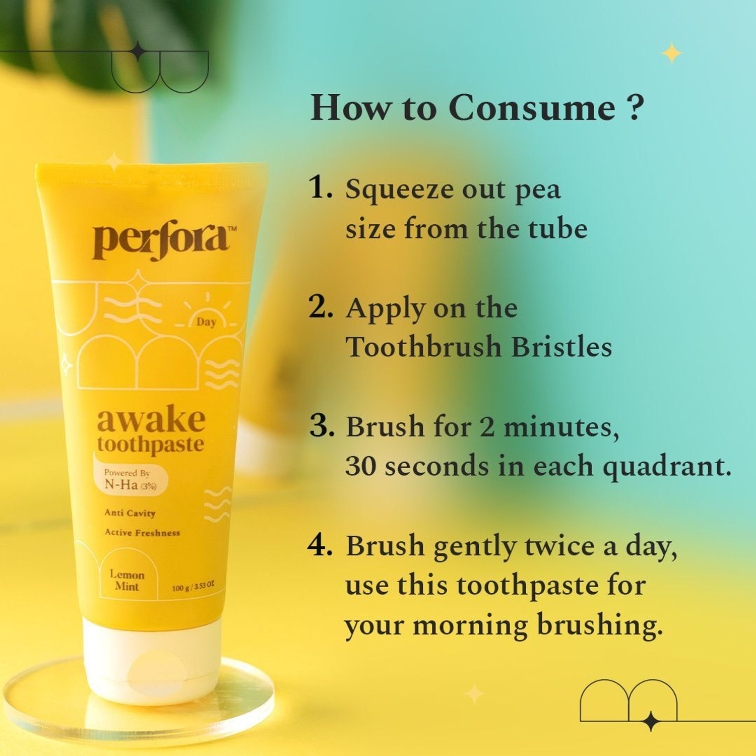 Image of Perfora Awake Toothpaste Active Freshness & Anti-cavity, SLS & Fluoride Free Toothpaste